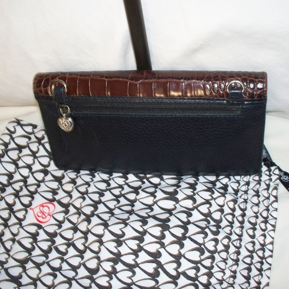 Brighton Black Brown 2 Tone Wallet ~ EUC - Picture 8 of 8